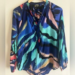 Yumi Kim Watercolor Silk Blouse size XS
